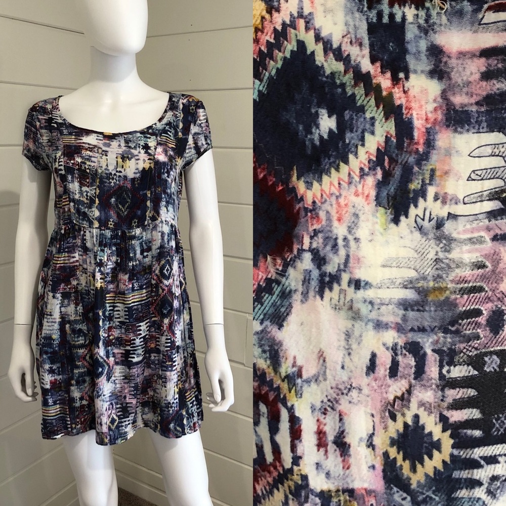 3/$10, 4/$12, 5/$14, 6/$16 AnM szM distressed print babydoll dress